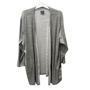 MUK LUKS Women's Cloud Knit Love to Layer Long Sleeve Open Front Cardigan P2X